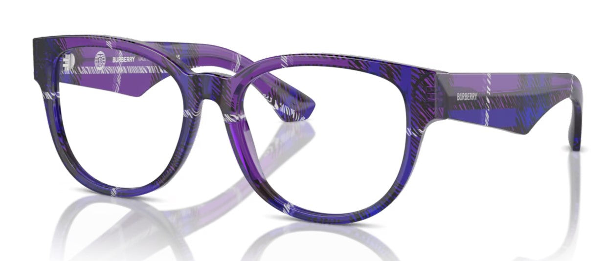 Burberry Eyeglasses BE2410 4113 53mm Check Violet / Demo Lens