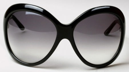 Tom Ford Anna Sunglasses TF64 B5 64mm Shiny Black / Grey Gradient Lens