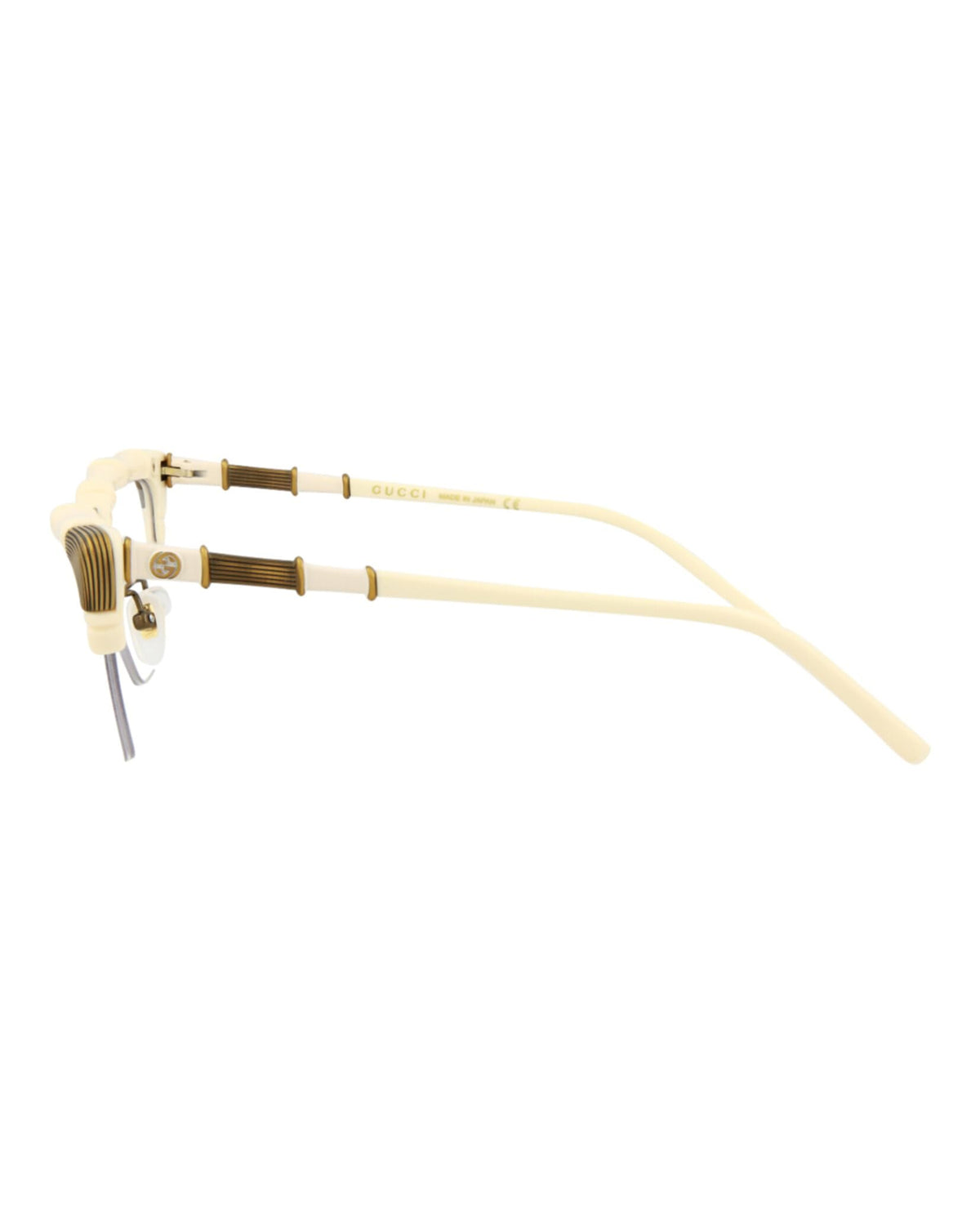 Gucci Eyeglasses GG0660O-002 Ivory Antique Gold / Demo Lens