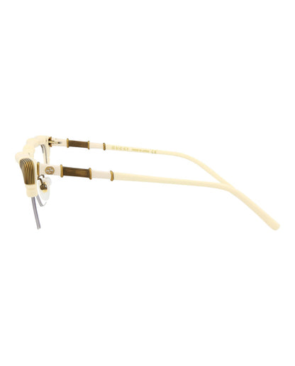 Gucci Eyeglasses GG0660O-002 Ivory Antique Gold / Demo Lens