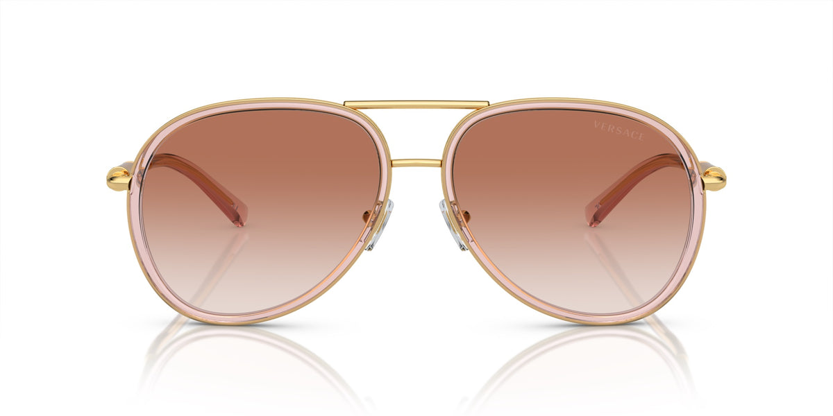 Versace Sunglasses VE2260 100213 60mm Brown Transparent / Pink Gradient Lens