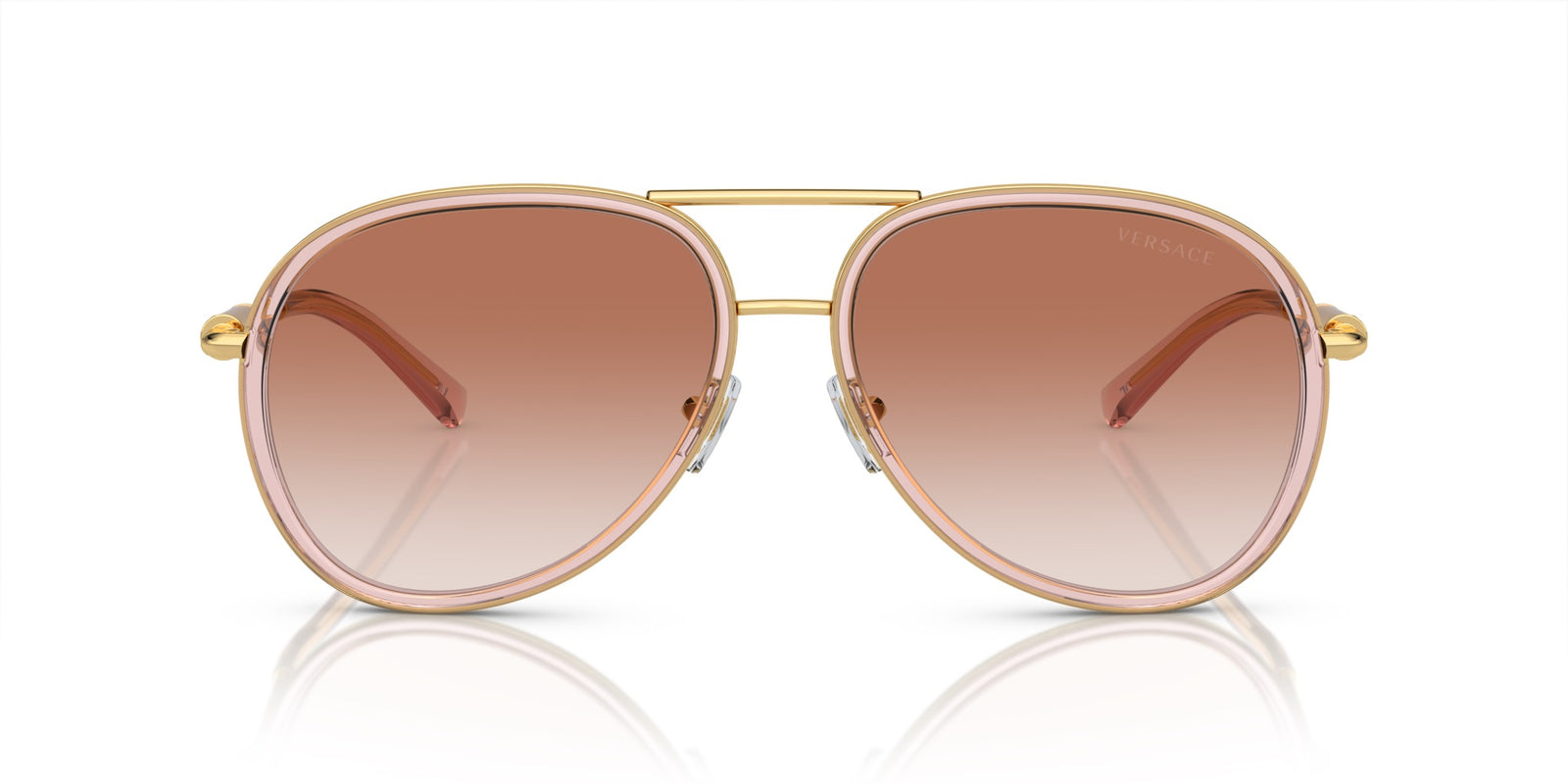 Versace VE2260-100213-60 Brown Transparent Sunglasses  display picture 3