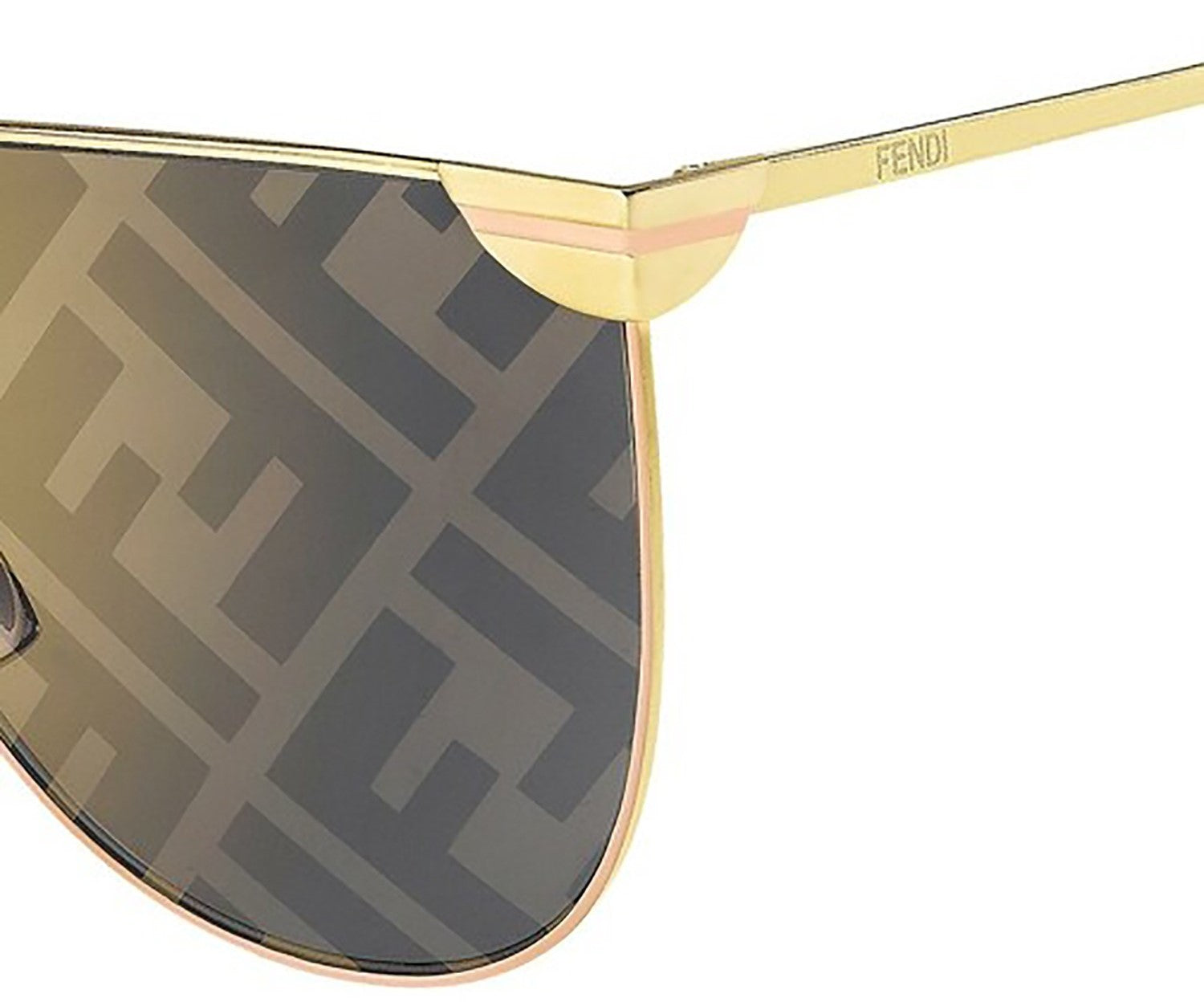 Fendi FF0467/S 2F7/7Y Sunglasses 69mm Gold / Gold Logo Solid Lens