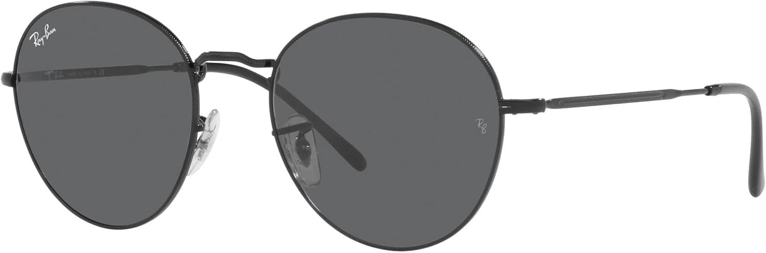 Ray-Ban RB3582 002/B1 DAVID Sunglasses 53mm Black / Dark Grey Solid Lens