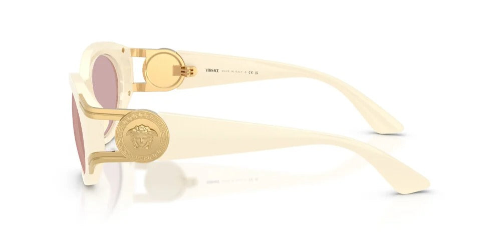 Versace Sunglasses VE4503U 55331T 55mm Milk / Pink Mirror Gold Lens