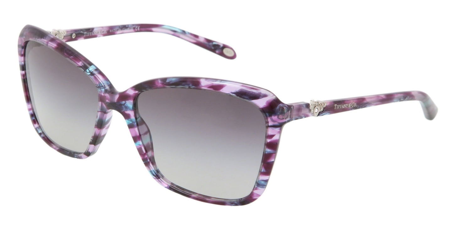 Tiffany & Co TF4057B 81323C Sunglasses 56mm Plum Havana / Grey Gradient Lens