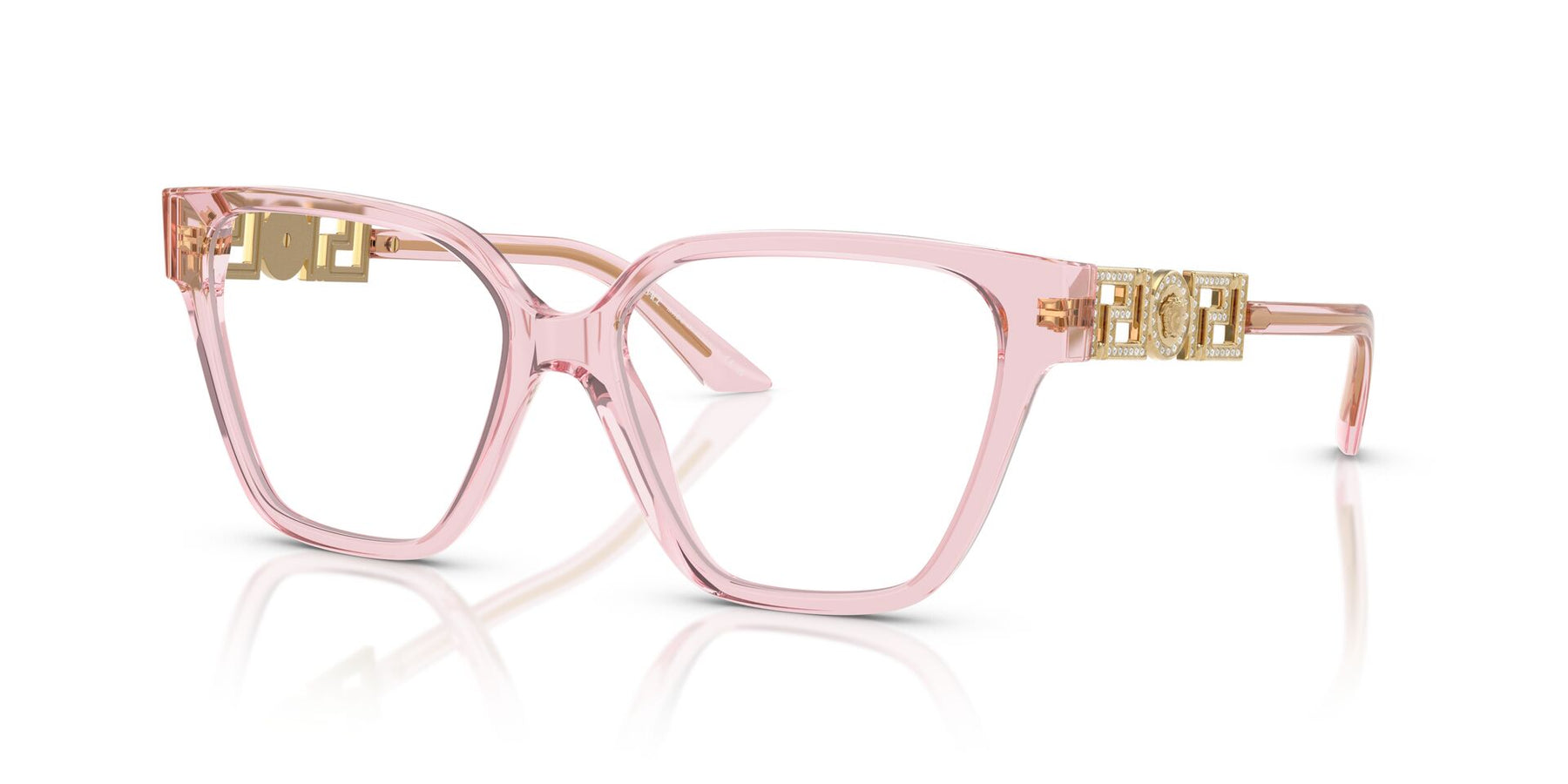 Versace Eyeglasses VE3358B 5472 54mm Transparent Pink / Demo Lens