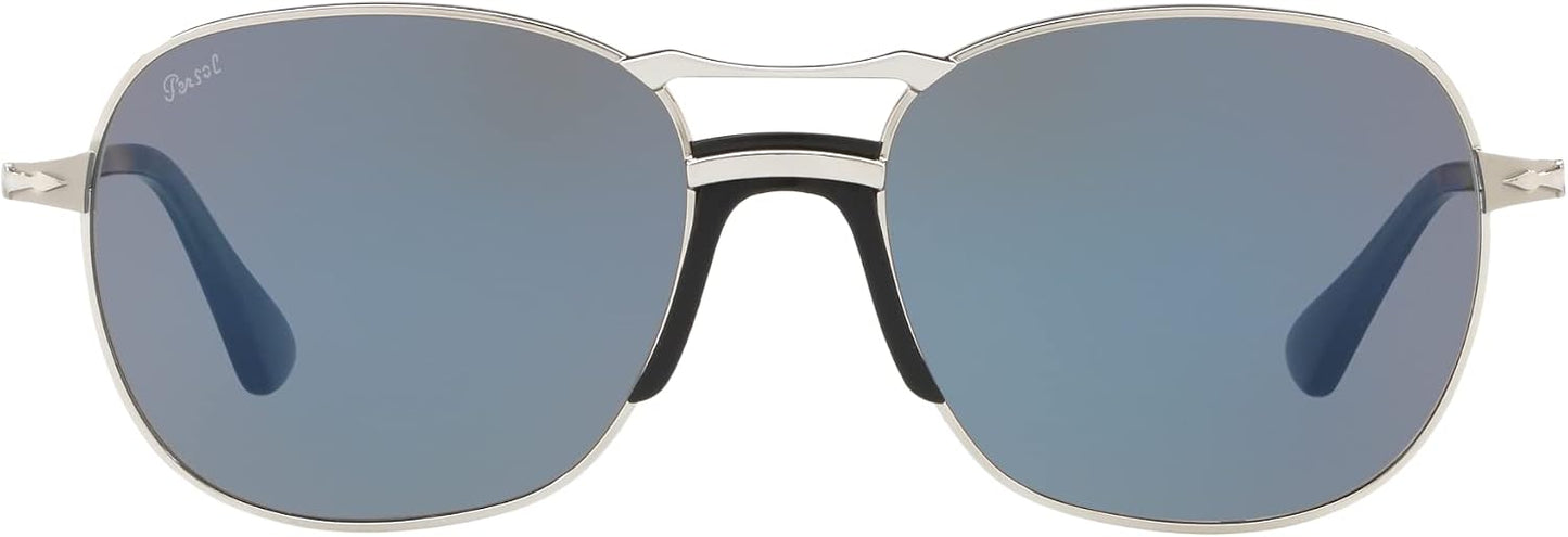 Persol PO2449S 51856 56mm Sunglasses Silver / Blue Light Mirror Lens - image 3