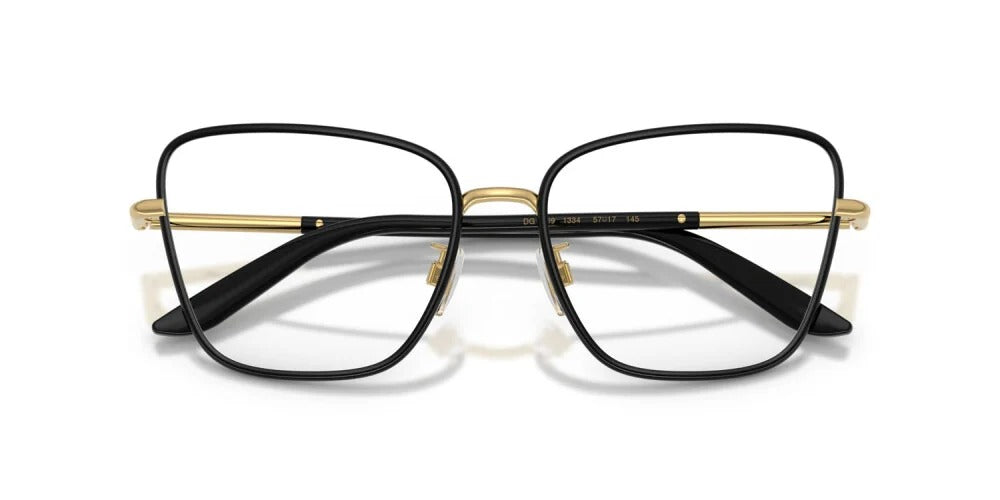 Dolce & Gabbana DG1359 1334 Eyeglasses 57mm Gold Black / Clear Demo Lens