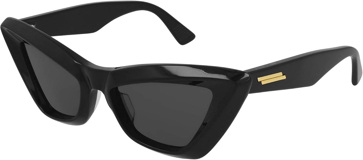 Bottega Veneta BV1101S 001 53mm Sunglasses Black / Grey Solid Lens