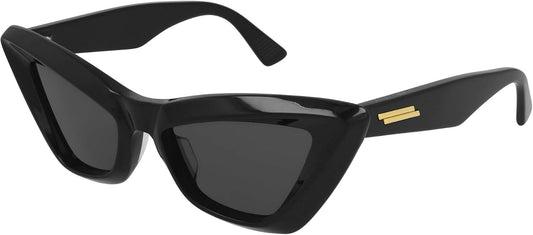 Bottega Veneta BV1101S 001 53mm Sunglasses Black / Grey Solid Lens
