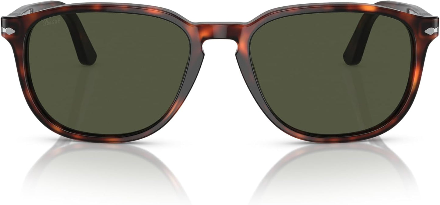 Persol PO3019S 2431 52mm Sunglasses Havana / Dark Green Solid Lens - image 2