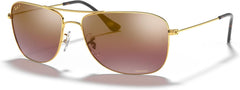 Ray-Ban RB3543 0016B 59mm Sunglasses Gold / Purple Polarized Lens