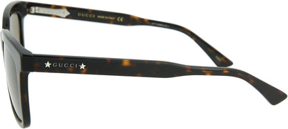 Gucci GG0267SA 002 Sunglasses 55mm Havana / Brown Solid Lens - image 3