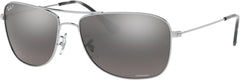 Ray-Ban RB3543 0035J Sunglasses 59mm Silver / Grey Silver Mirror Polarized Chromance Lens