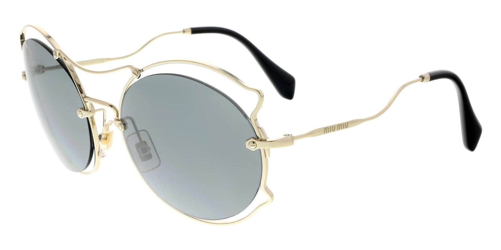 Miu Miu Sunglasses MU50SS ZVN9K1 57mm Pale Gold / Blue Grey Lens