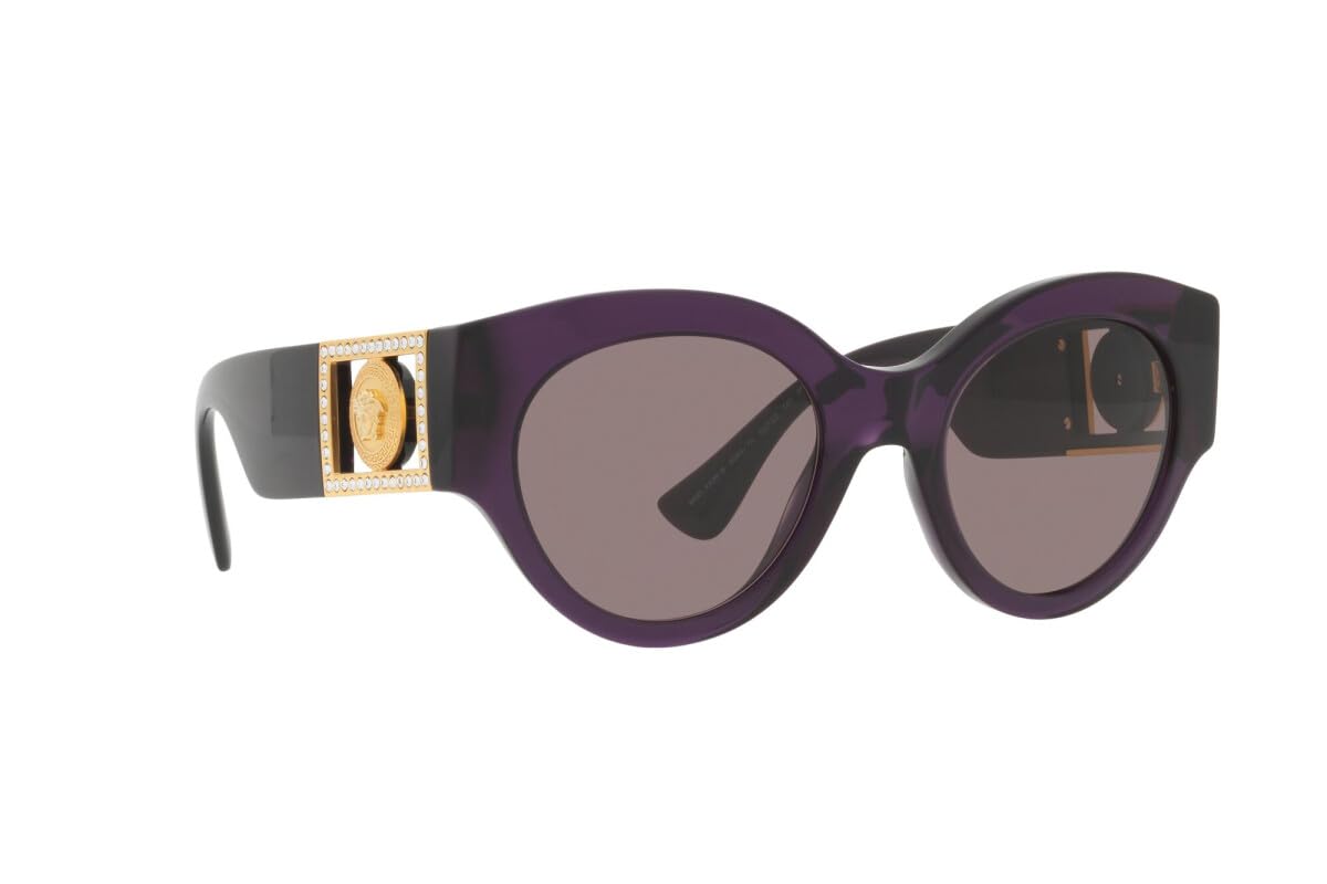 Versace Sunglasses VE4438B 53847N 52mm Transparent Plum / Purple Brown Lens