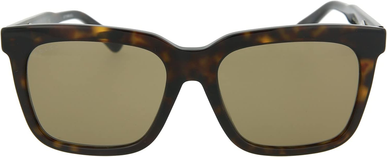 Gucci GG0267SA 002 Sunglasses 55mm Havana / Brown Solid Lens - image 2