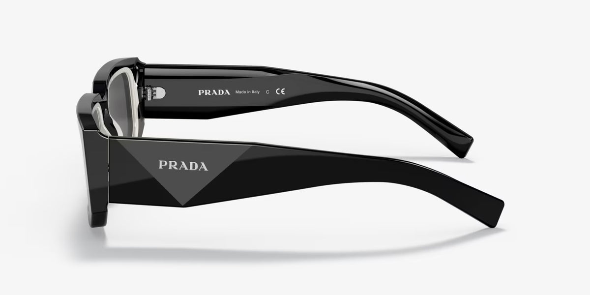 Prada Sunglasses PR06YS 09Q5S0 53mm Black White / Dark Grey Lens
