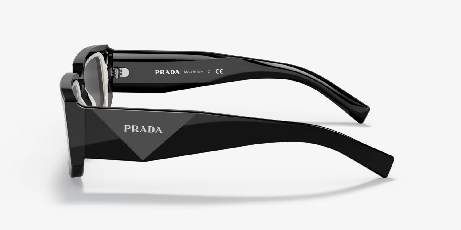 Prada Sunglasses PR06YS 09Q5S0 53mm Black White / Dark Grey Lens