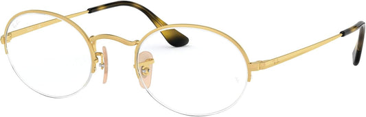 Ray-Ban RX6547 3033 49mm Eyeglasses Gold / Clear Demo Lens