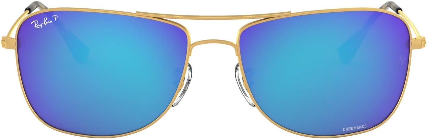 Ray-Ban RB3543 112A1 59mm Sunglasses Matte Gold / Blue Polarized Lens - image 2