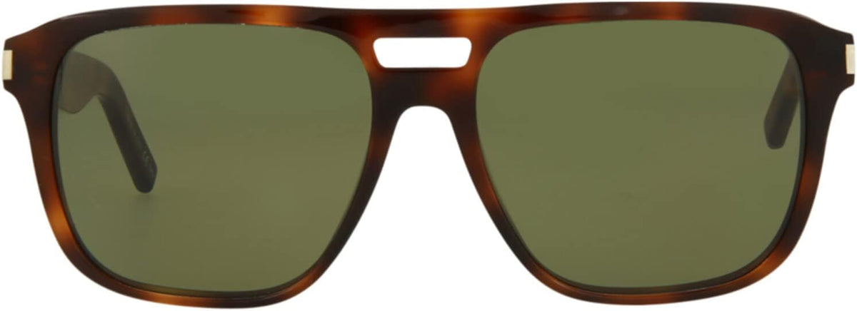 Saint Laurent SL87 003 56mm Sunglasses Havana / Dark Green Solid Lens - image 2