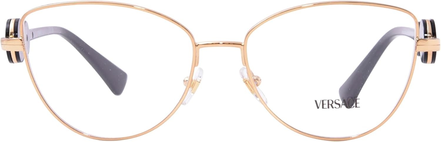 Versace VE1284 1002 Eyeglasses 55mm Gold Black / Demo Lens