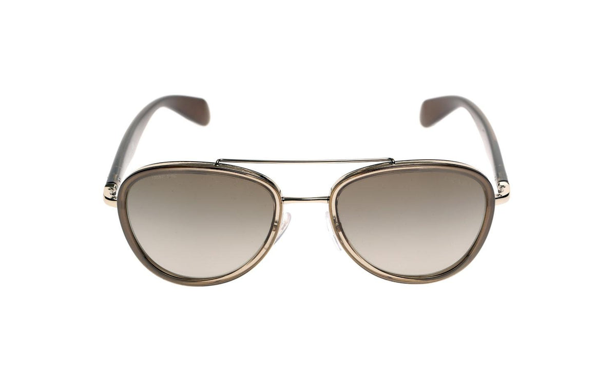 Prada Sunglasses PR51PS ZVN1X1 56mm Pale Gold &amp; Brown / Brown Lens