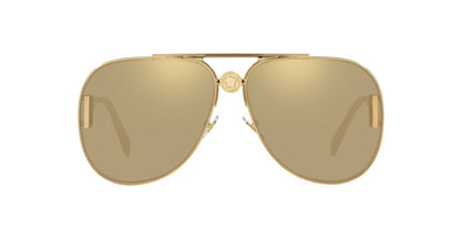 Versace Sunglasses VE2255 100203 63mm Gold / Clear Mirror Real Yellow Gold Lens