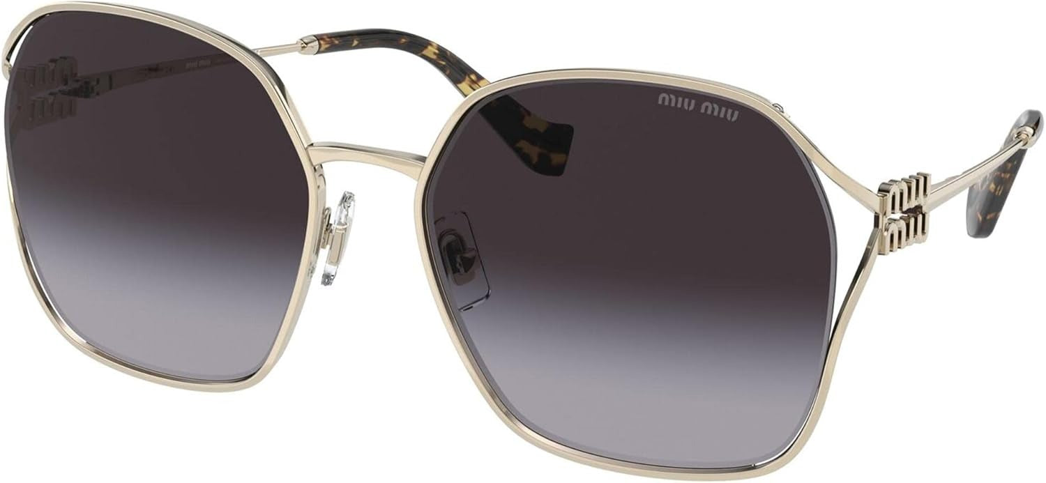 Miu Miu Sunglasses MU 52WS ZVN 5D1 60mm Pale Gold / Grey Gradient Lens