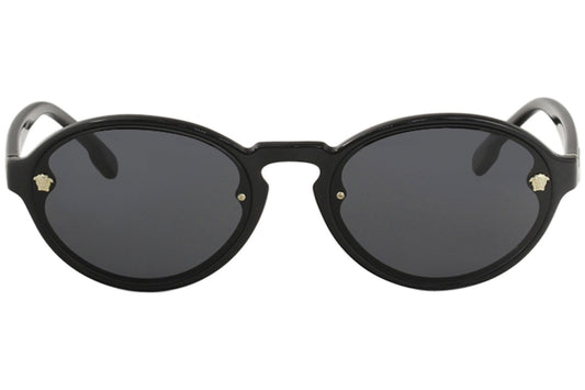 Versace VE4352 GB1/87 Sunglasses 54mm Black-Gold / Grey Lens