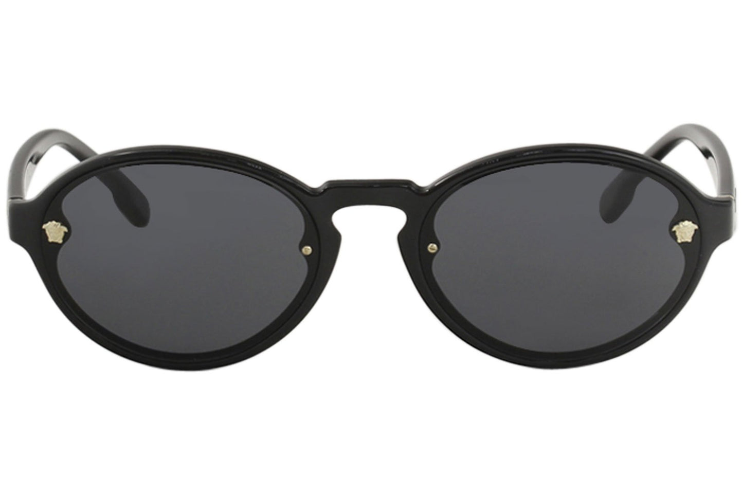 Versace VE4352 GB1/87 Sunglasses 54mm Black-Gold / Grey Lens