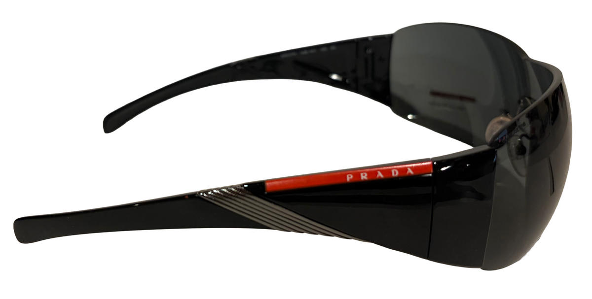 Prada Sport PS07HS 1AB1A1 Sunglasses Black / Dark Grey Lens (Vintage Model)