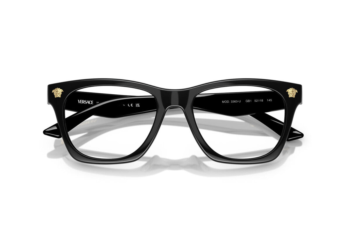 Versace Eyeglasses VE3363U GB1 52mm Black / Demo Lens