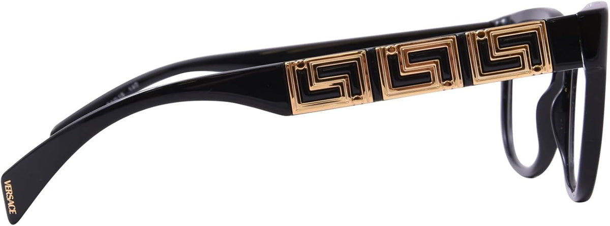 Versace VE3338 GB1 Square Eyeglasses 54mm Black / Demo Lens