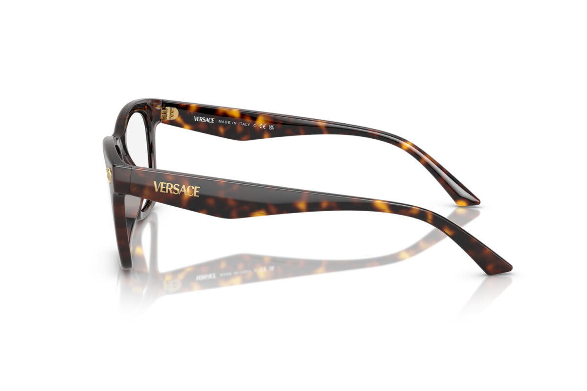 Versace Eyeglasses VE3363U 108 52mm Havana / Demo Lens