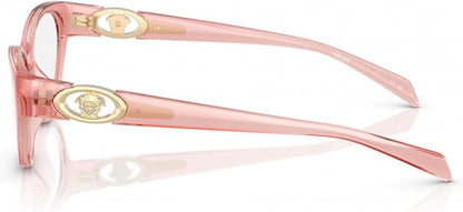Versace VE3372U 5322 Cat Eye Eyeglasses 54mm Transparent Pink / Clear Demo Lens