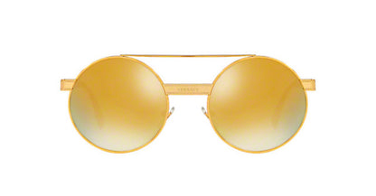 Versace Sunglasses VE2210 1455/7P Gold / Brown Mirror Gold Lens