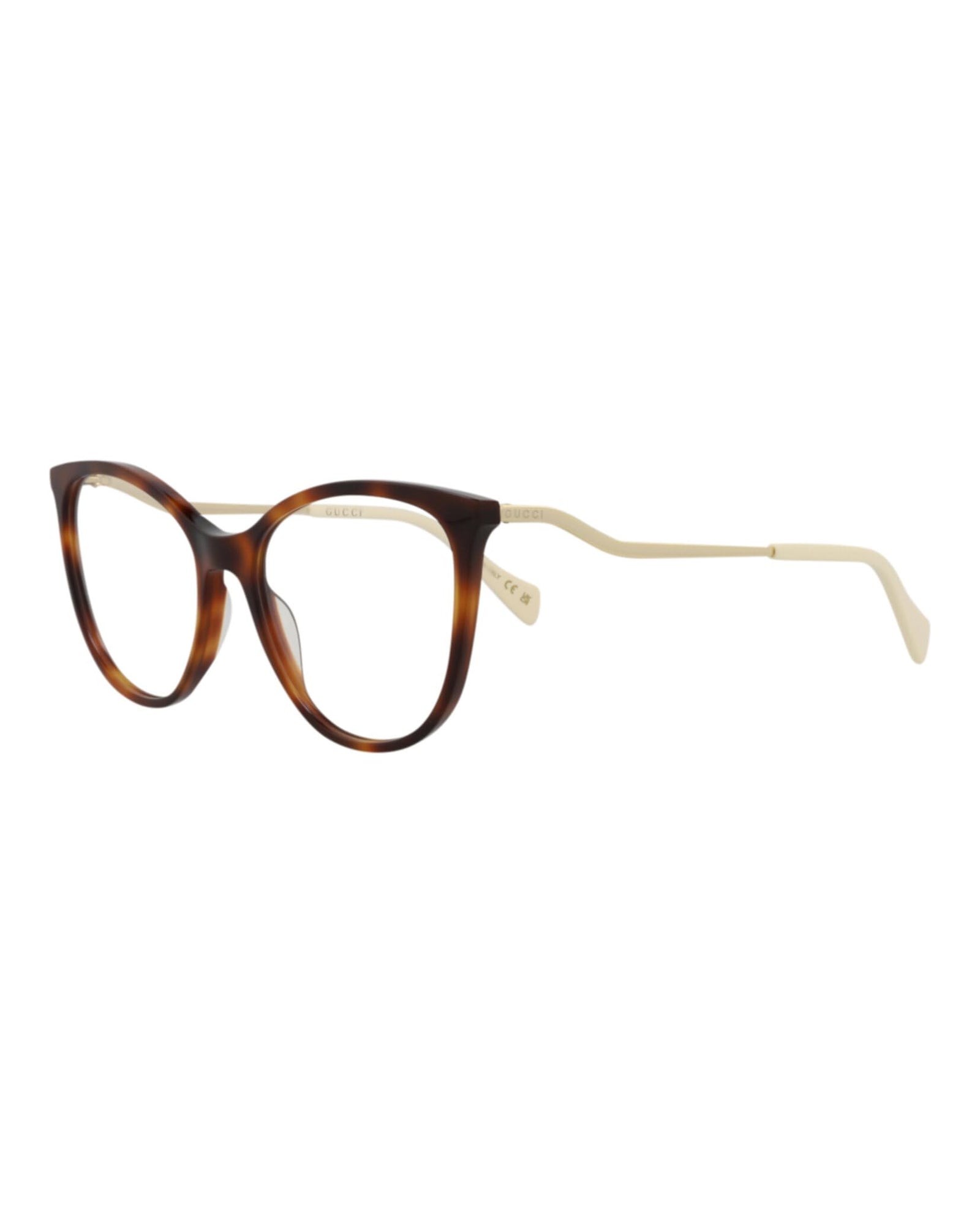 Gucci Eyeglasses GG1007O 004 53mm Havana / Demo Lens