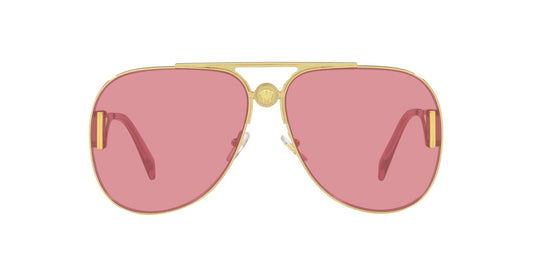 Versace Sunglasses VE2255 1002A4 63mm Gold / Pink Mirror Internal Silver Lens
