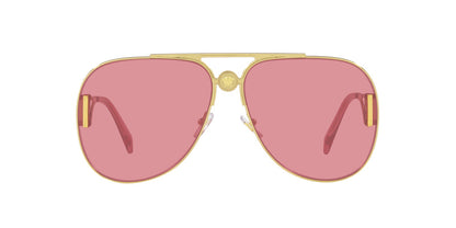 Versace Sunglasses VE2255 1002A4 63mm Gold / Pink Mirror Internal Silver Lens