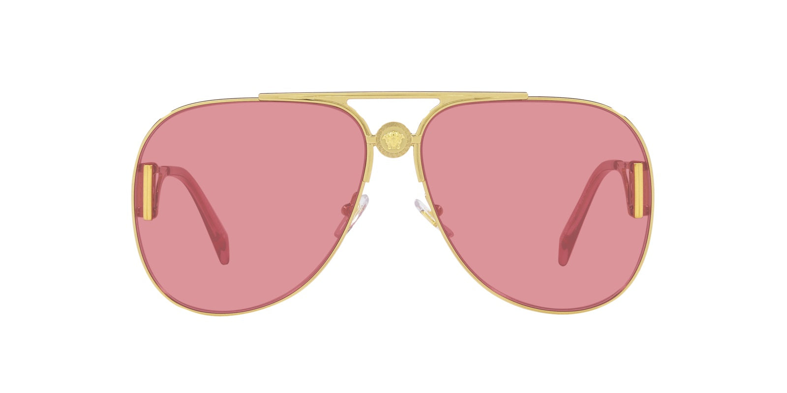 Versace Sunglasses VE2255 1002A4 63mm Gold / Pink Mirror Internal Silver Lens