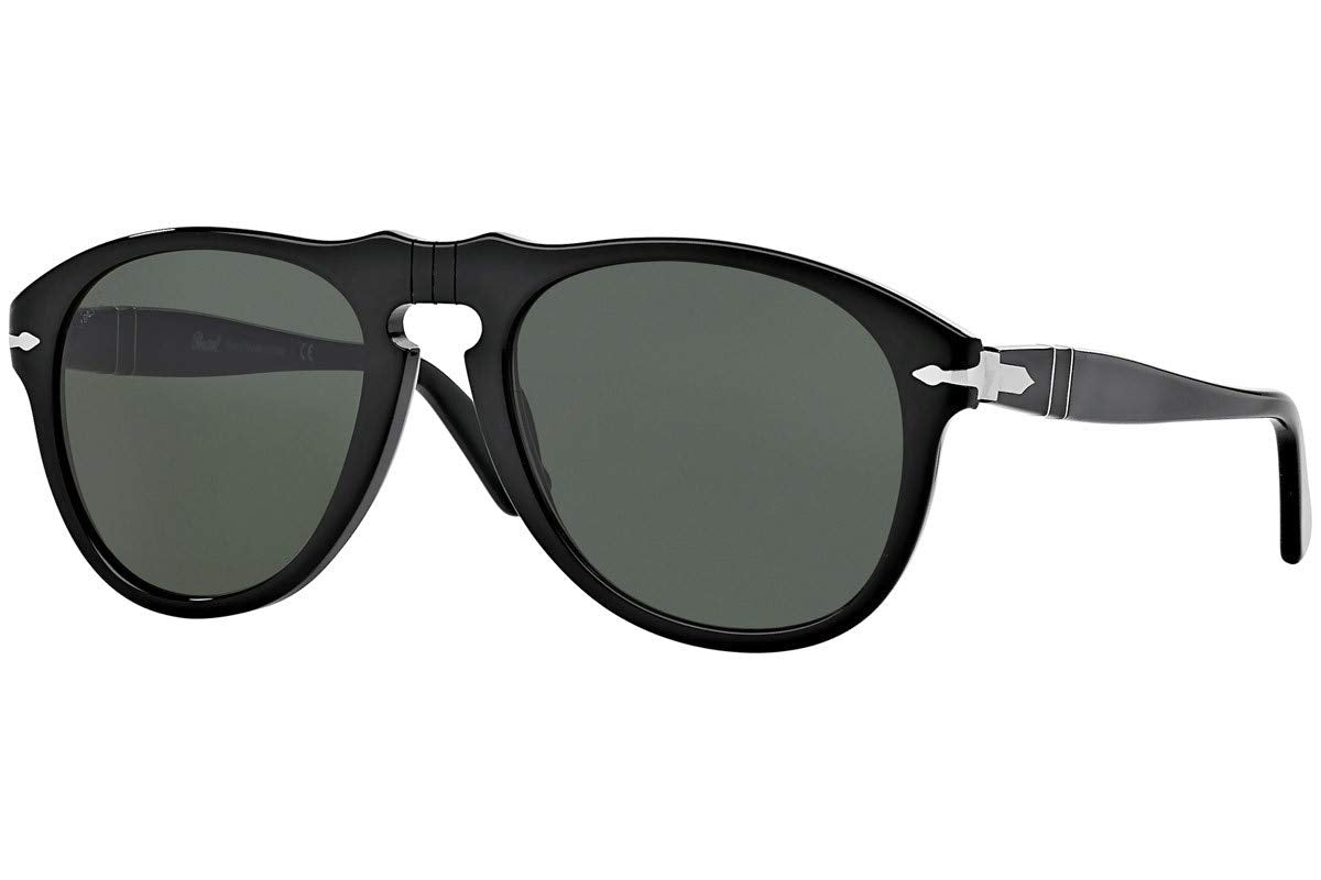 Persol Sunglasses PO 0649 95/31 54mm Black / Green Crystal Lens