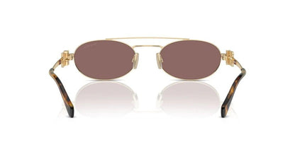 Miu Miu Sunglasses MU 54ZS ZVN 70D 53mm Pale Gold / Brown Silver Lens