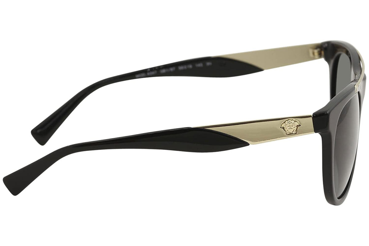 Versace Sunglasses VE4347 GB1/87 56mm Black-Gold / Grey Lens