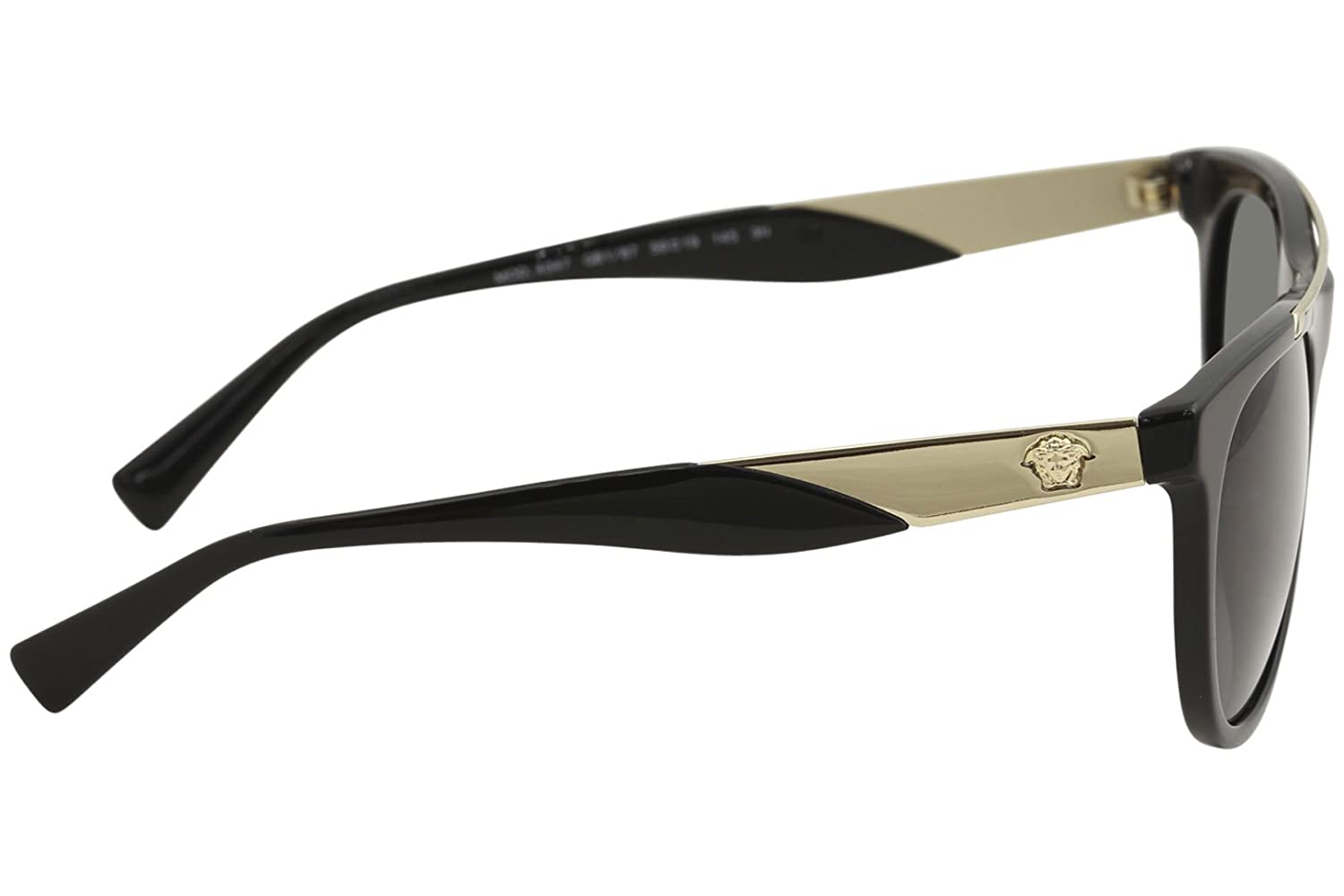 Versace Sunglasses VE4347 GB1/87 56mm Black-Gold / Grey Lens