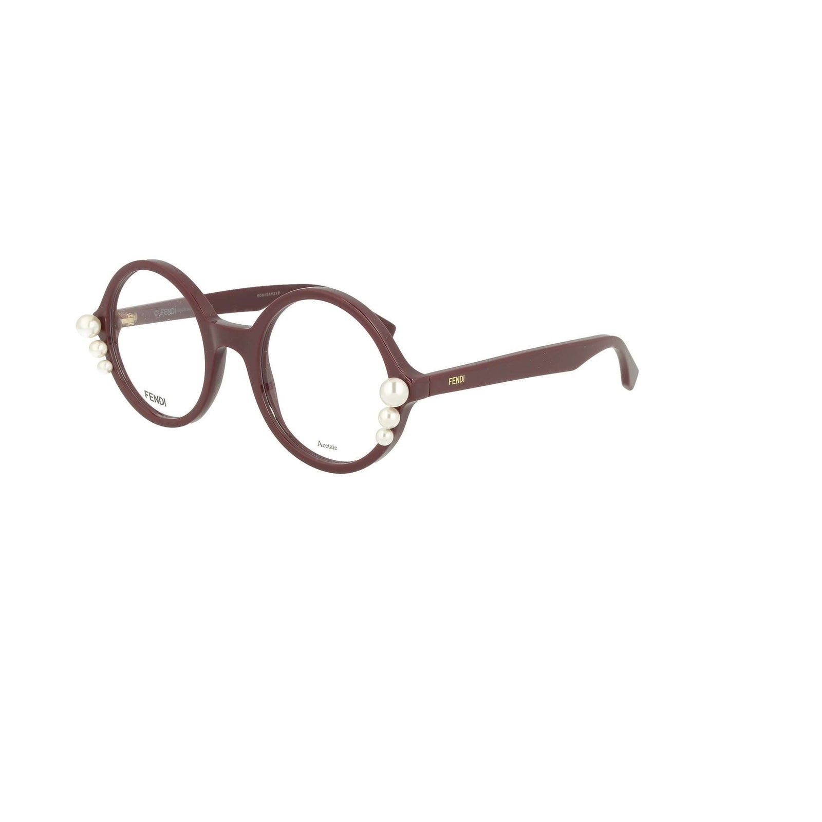 Fendi Eyeglasses FF0298 0T7 51mm Plum W Pearls / Demo Lens