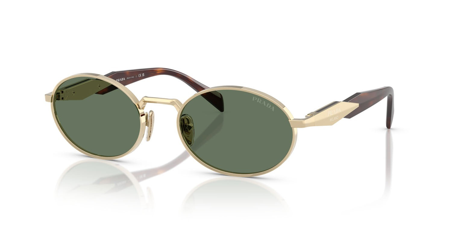 Prada Sunglasses PR 65ZS ZVN 70L 55mm Pale Gold / Dark Green Lens