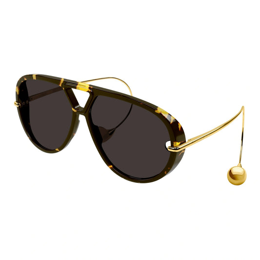 Bottega Veneta Sunglasses BV1273S 005 63mm Havana Gold / Dark Grey Lens